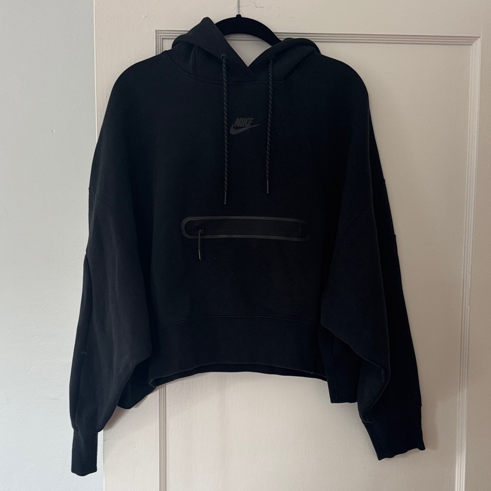 Nike Black Hoodie with Zip Pocket